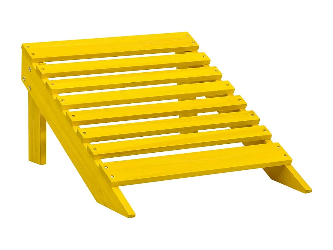 Sedia da giardino Adirondack con pouf in legno di abete giallo