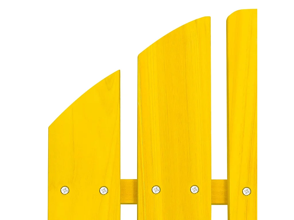 Chaise de jardin Adirondack avec pouf bois de sapin jaune