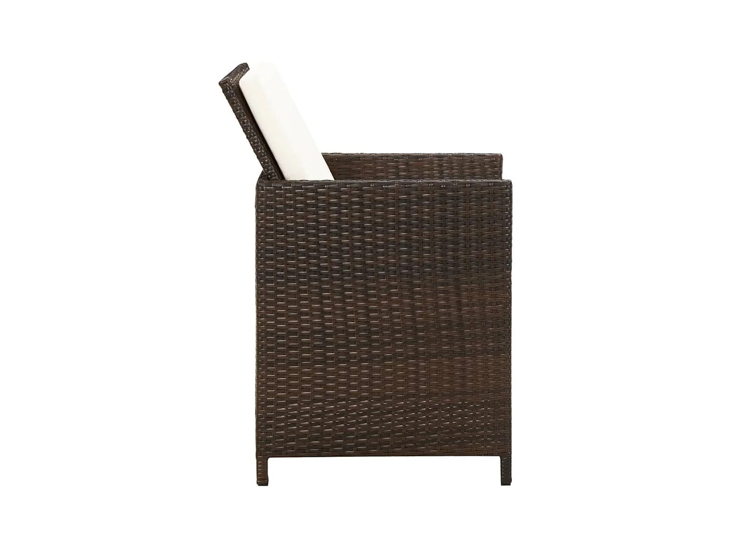 Tuinstoelen met kussens set van 4 Bruin gevlochten hars