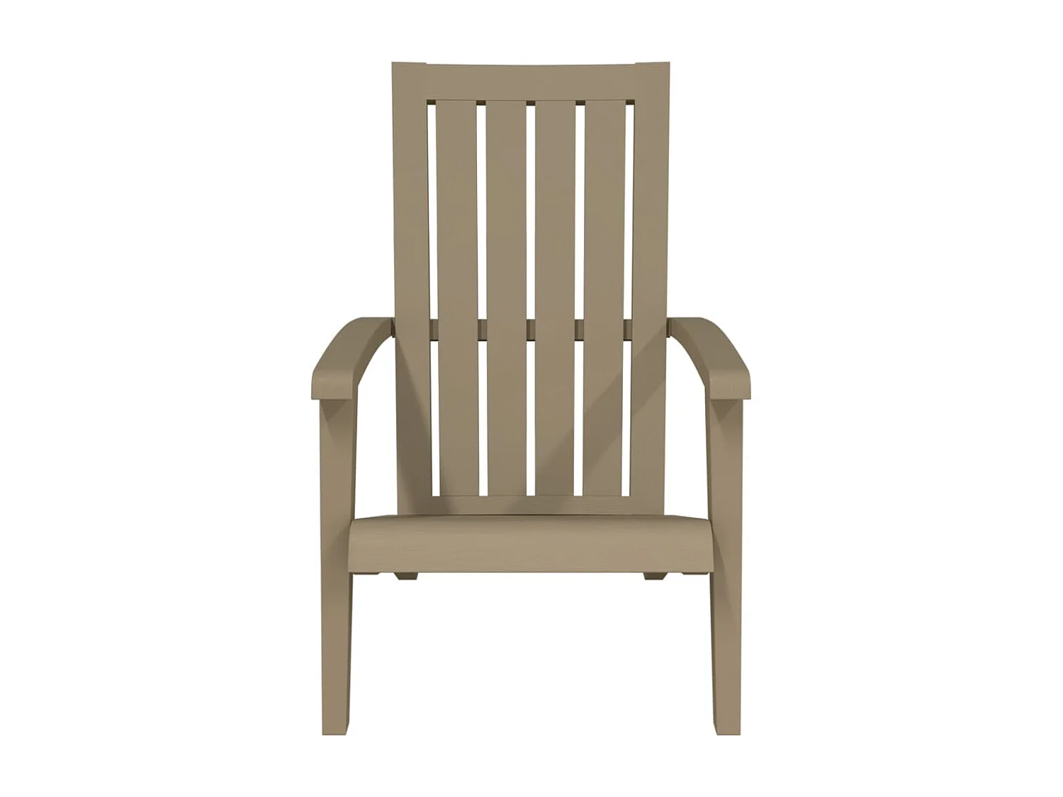 Chaise de jardin Adirondack marron clair polypropylène