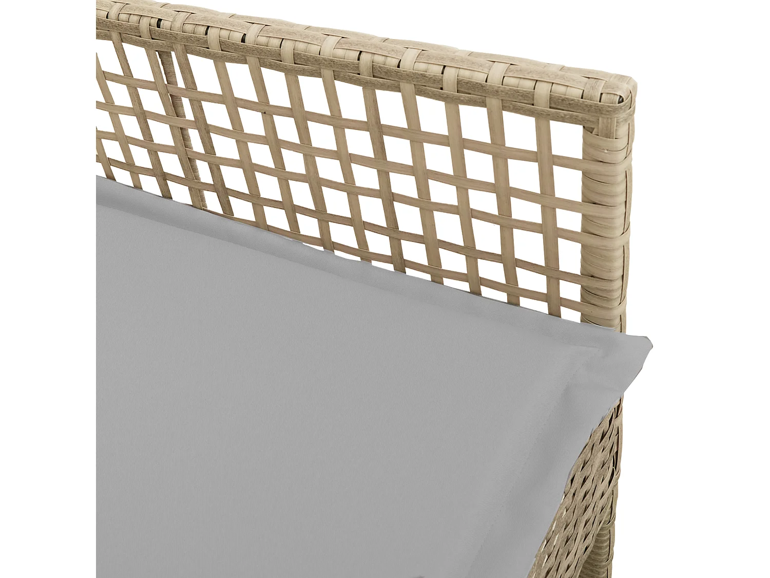 sillas de jardín con cojines beige de ratán sintético