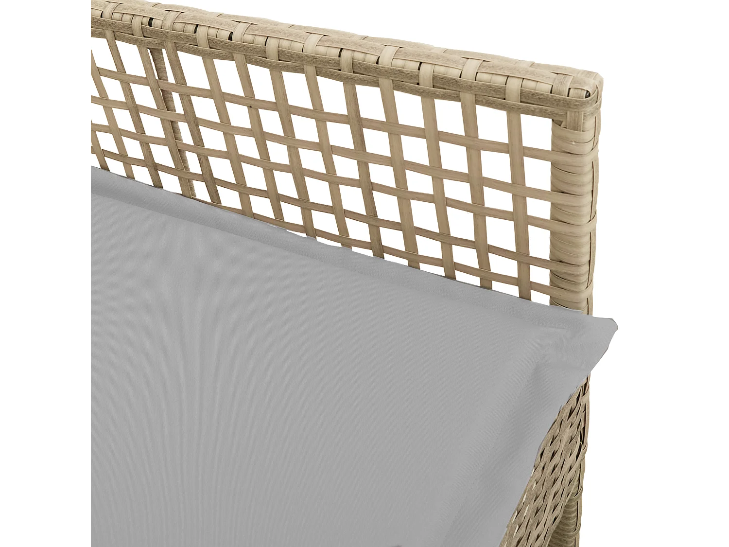 Chaises de jardin 2 pcs avec coussins beige en poly rotin