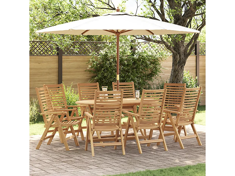 sedie da giardino pieghevoli in legno massello di teak