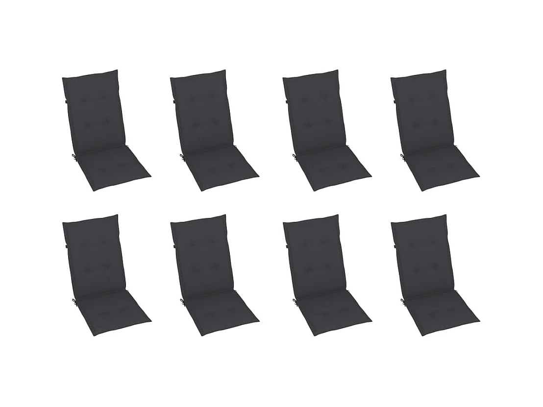 Opvouwbare tuinstoelen met kussens set van 8 Acacia hout