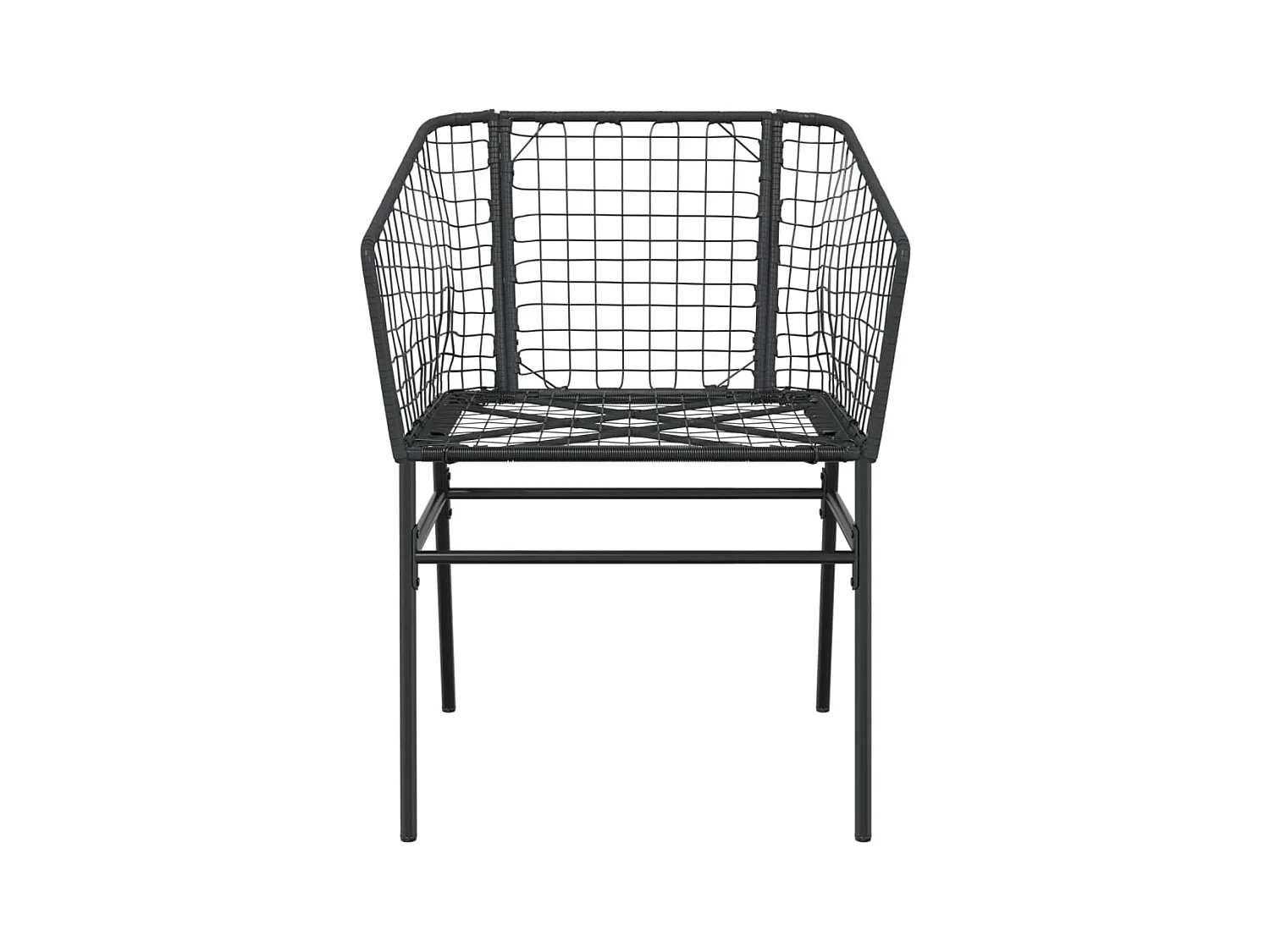 Chaises de jardin lot de 2 Noir Résine tressée