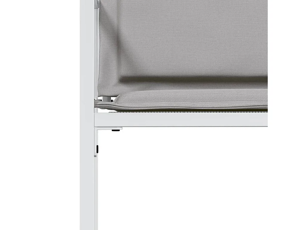 Tuinstoelen met kussens, set van 4, wit staal/textiel