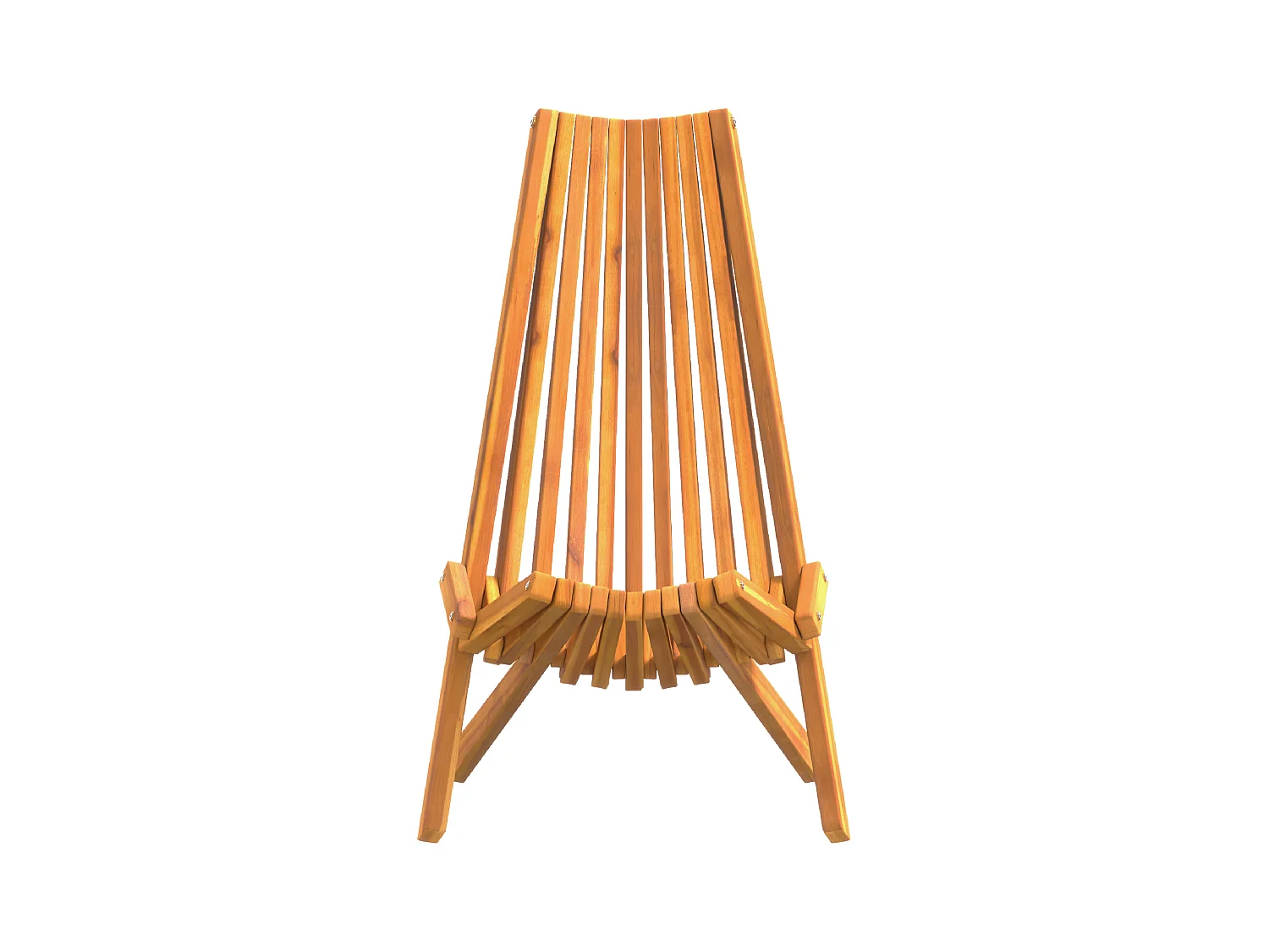 Chaises de Jardin Pliantes 2 pcs Bois Acacia