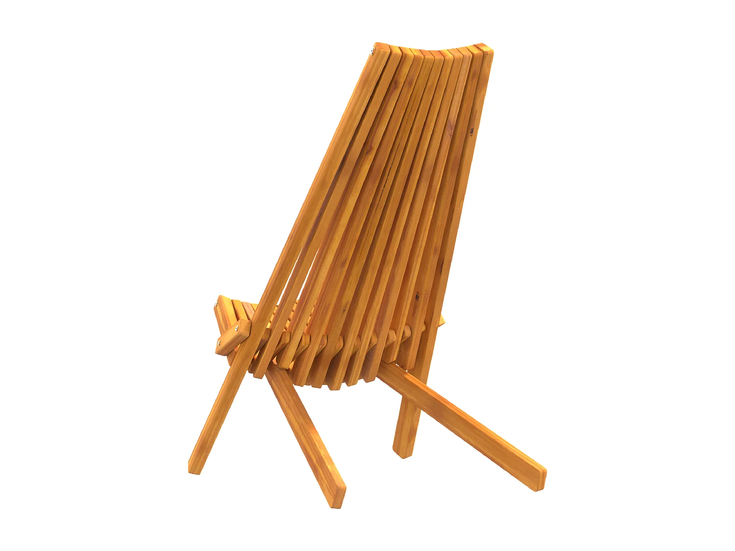 Chaises de Jardin Pliantes 2 pcs Bois Acacia