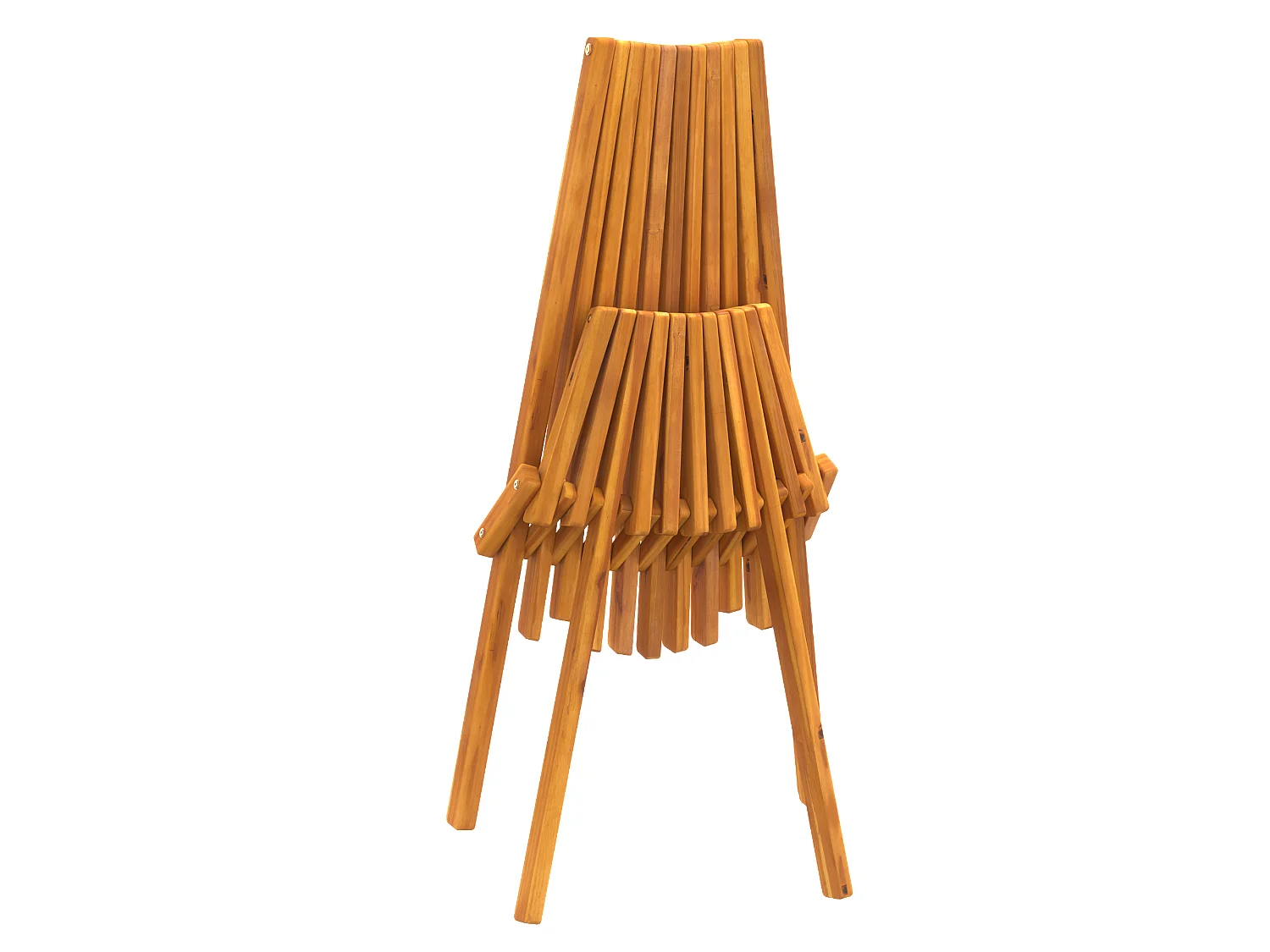 Chaises de Jardin Pliantes 2 pcs Bois Acacia