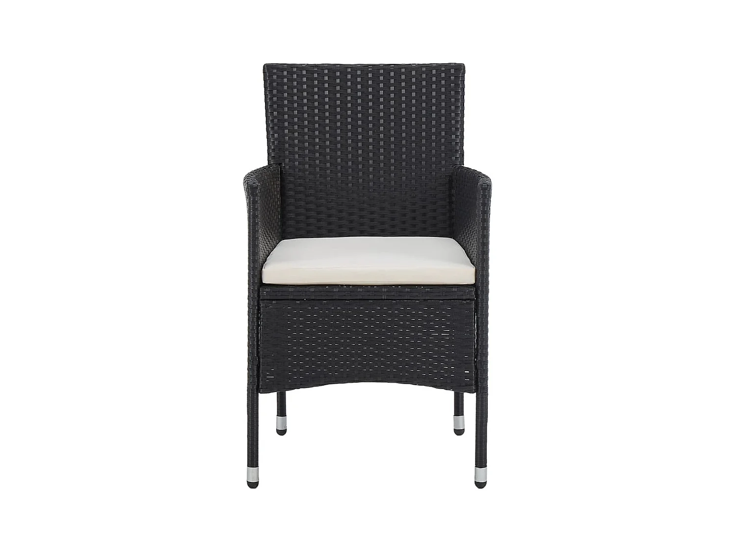 Tuinstoelen set van 2 Zwarte geweven hars