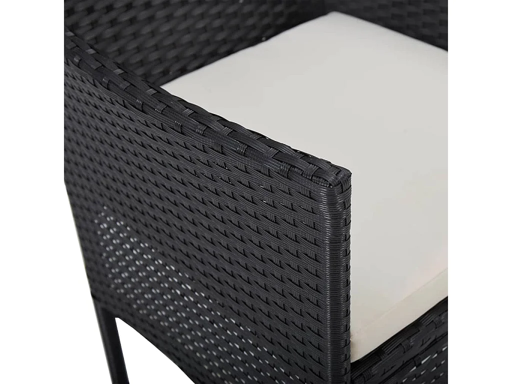 Tuinstoelen set van 2 Zwarte geweven hars