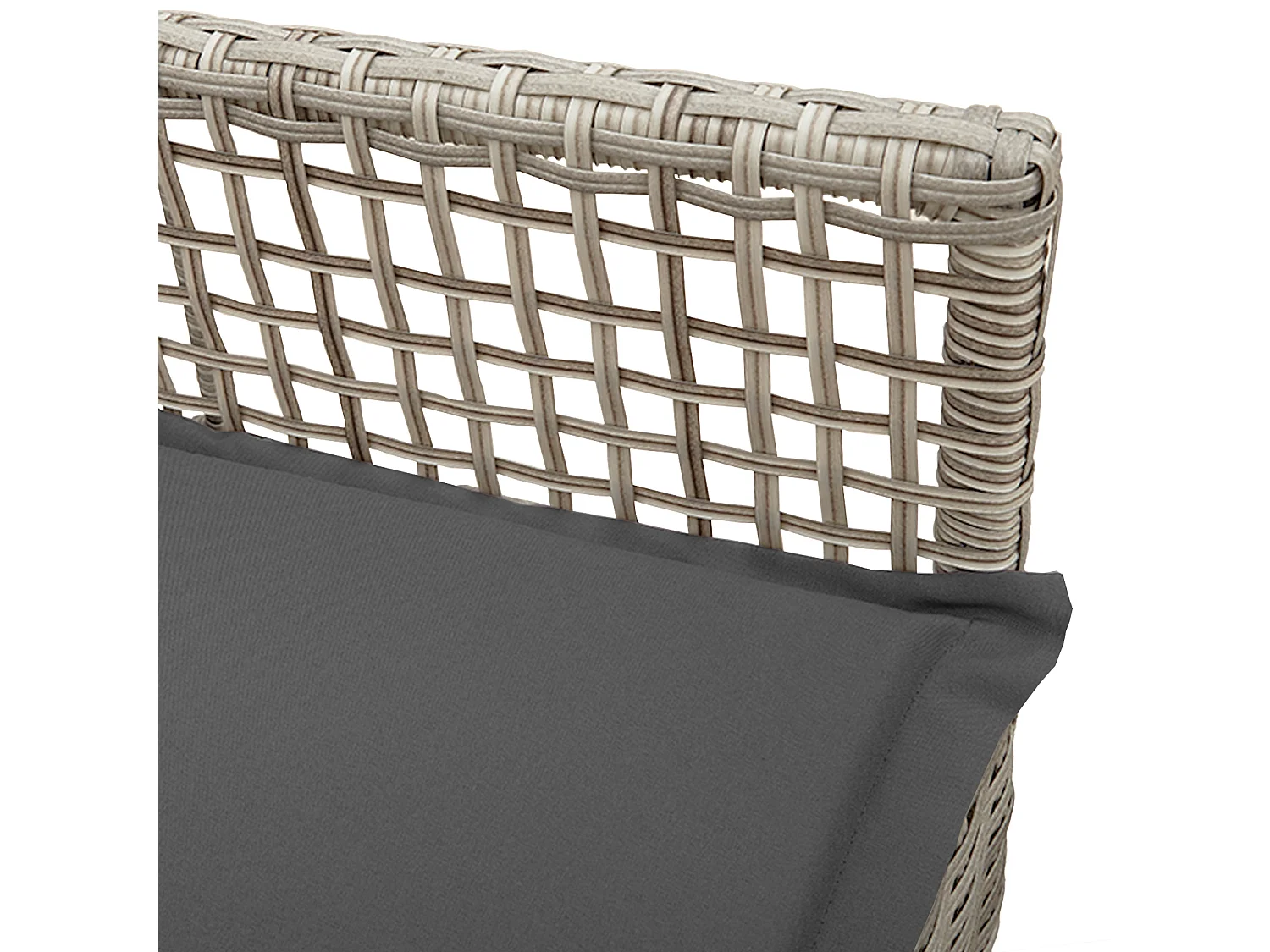 Chaises de jardin 2 pcs avec coussins Gris clair en poly rattan