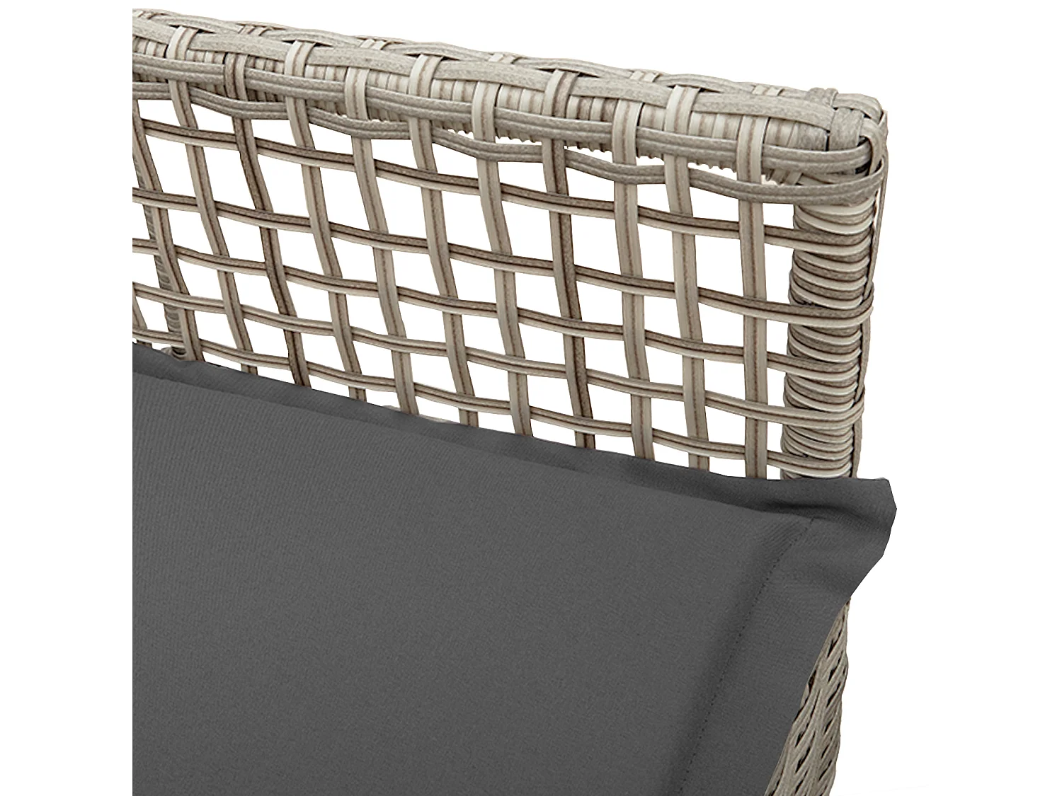 Chaises de jardin 2 pcs avec coussins Gris clair en poly rattan