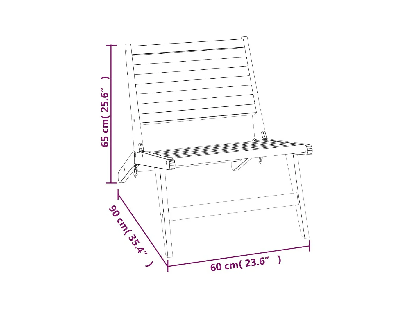Tuinstoel Massief teakhout