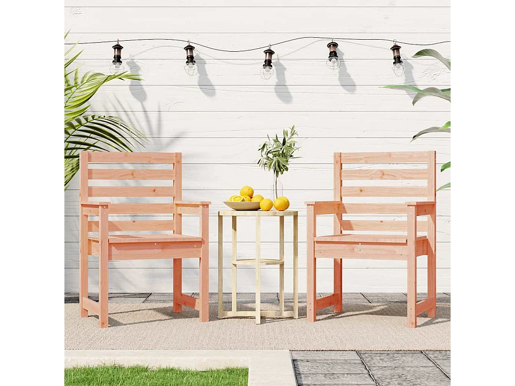 Chaises de jardin lot de 2 60x48x91 cm bois massif de douglas