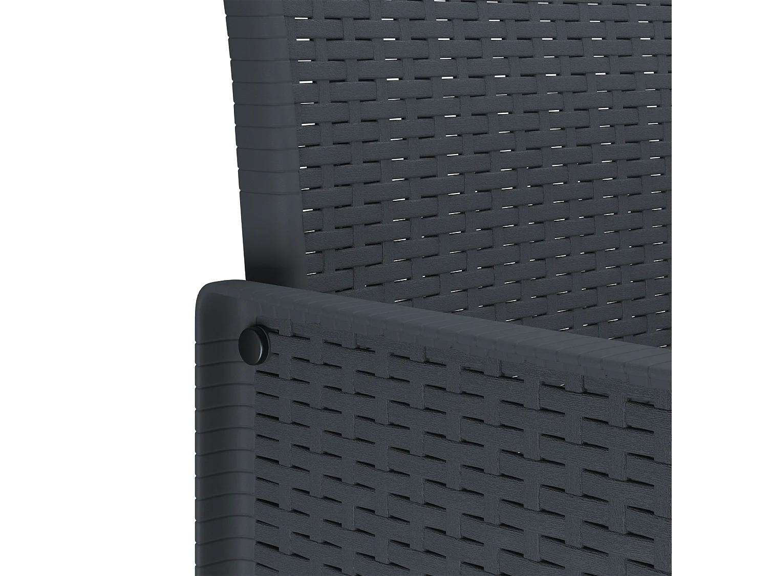 Chaises de jardin avec coussins 4 pcs anthracite poly rotin