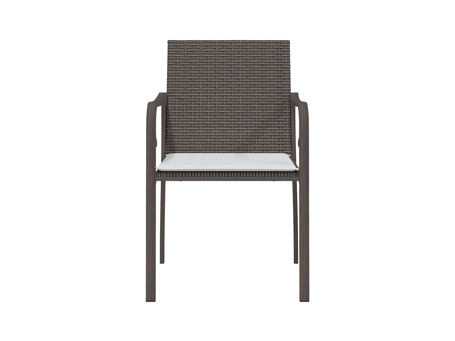 Chaises de jardin et coussins lot de 2 marron 56x59x84 cm rotin