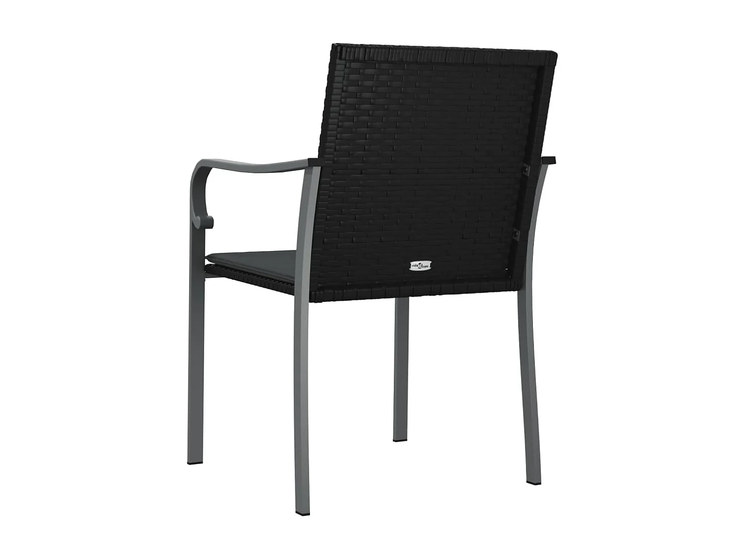 Chaises de jardin avec coussins lot de 2 noir 56x59x84 cm rotin