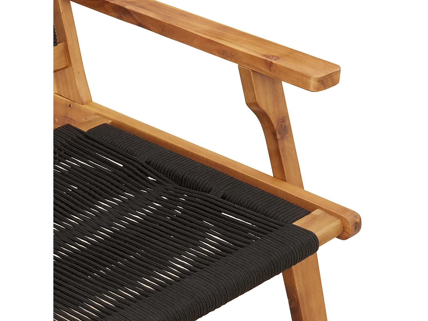 Sedie da giardino con tavolo 3 pezzi in legno massello di acacia nero