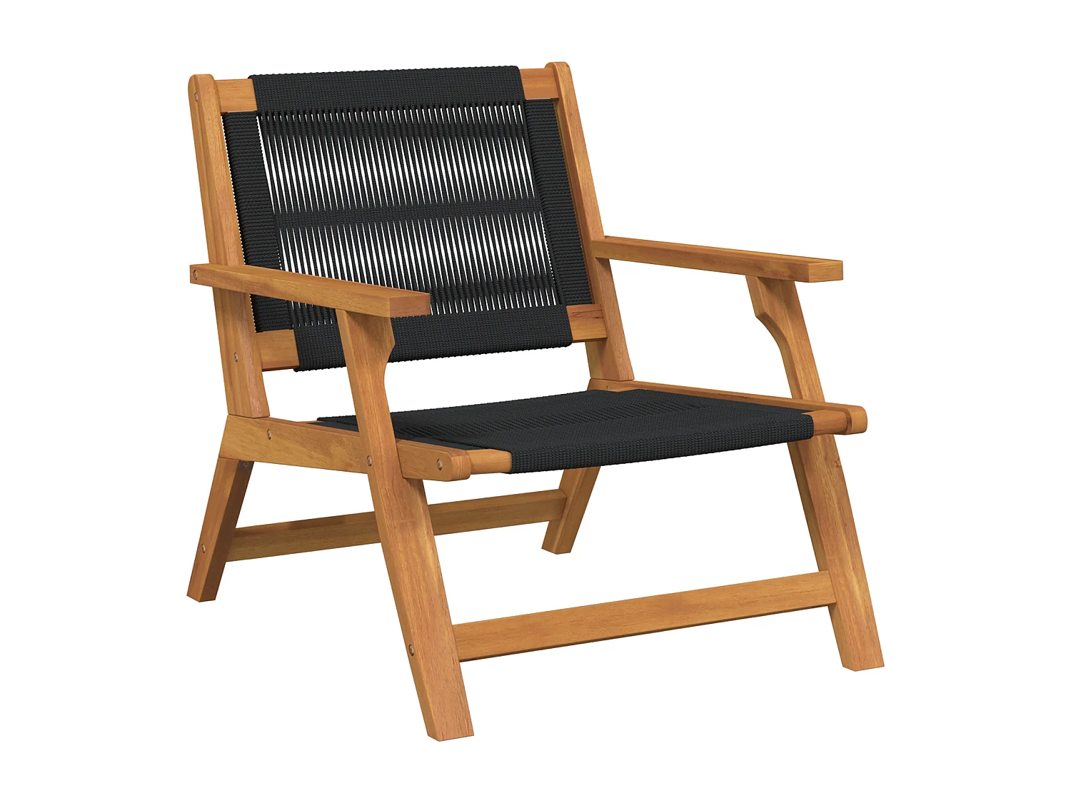 Chaises de Jardin avec Table 3 pcs Noir Bois Massif Acacia
