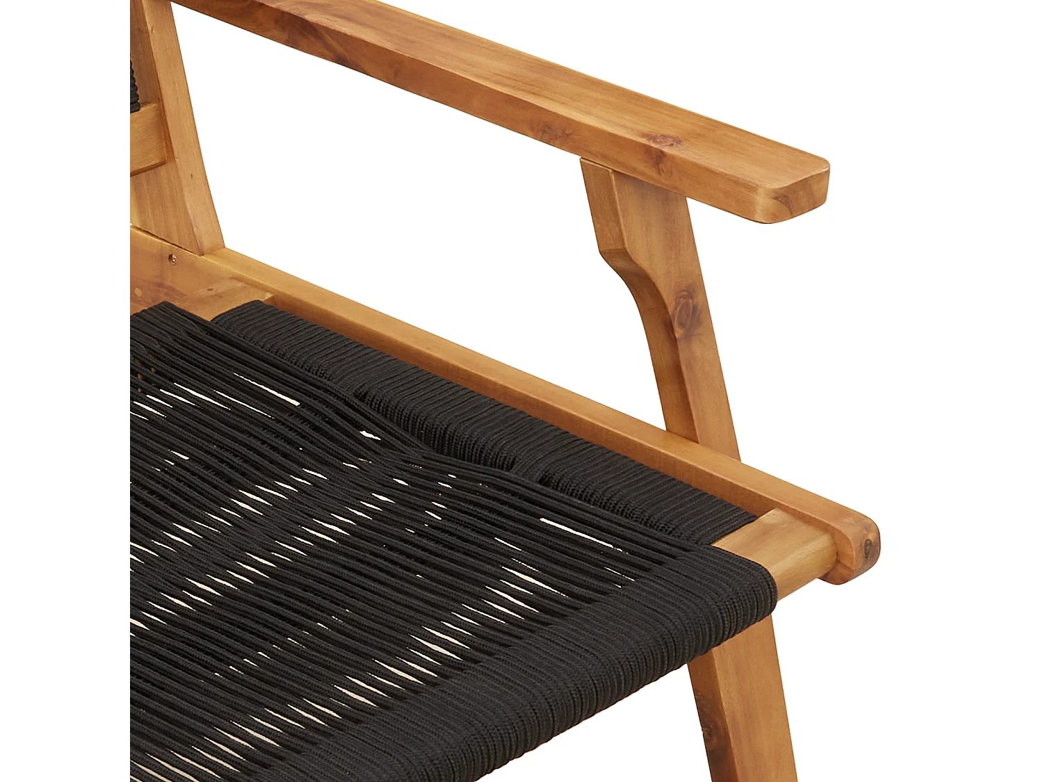 Chaises de Jardin avec Table 3 pcs Noir Bois Massif Acacia