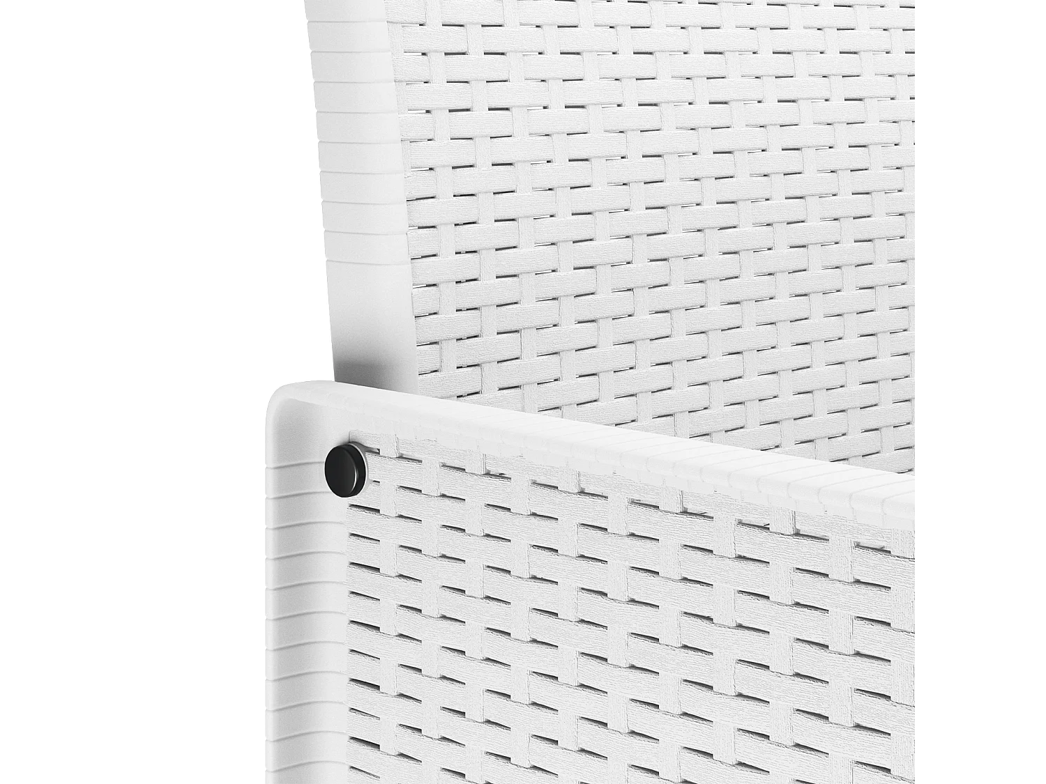 Tuinstoelen met kussens 4 stuks in wit polyrotan