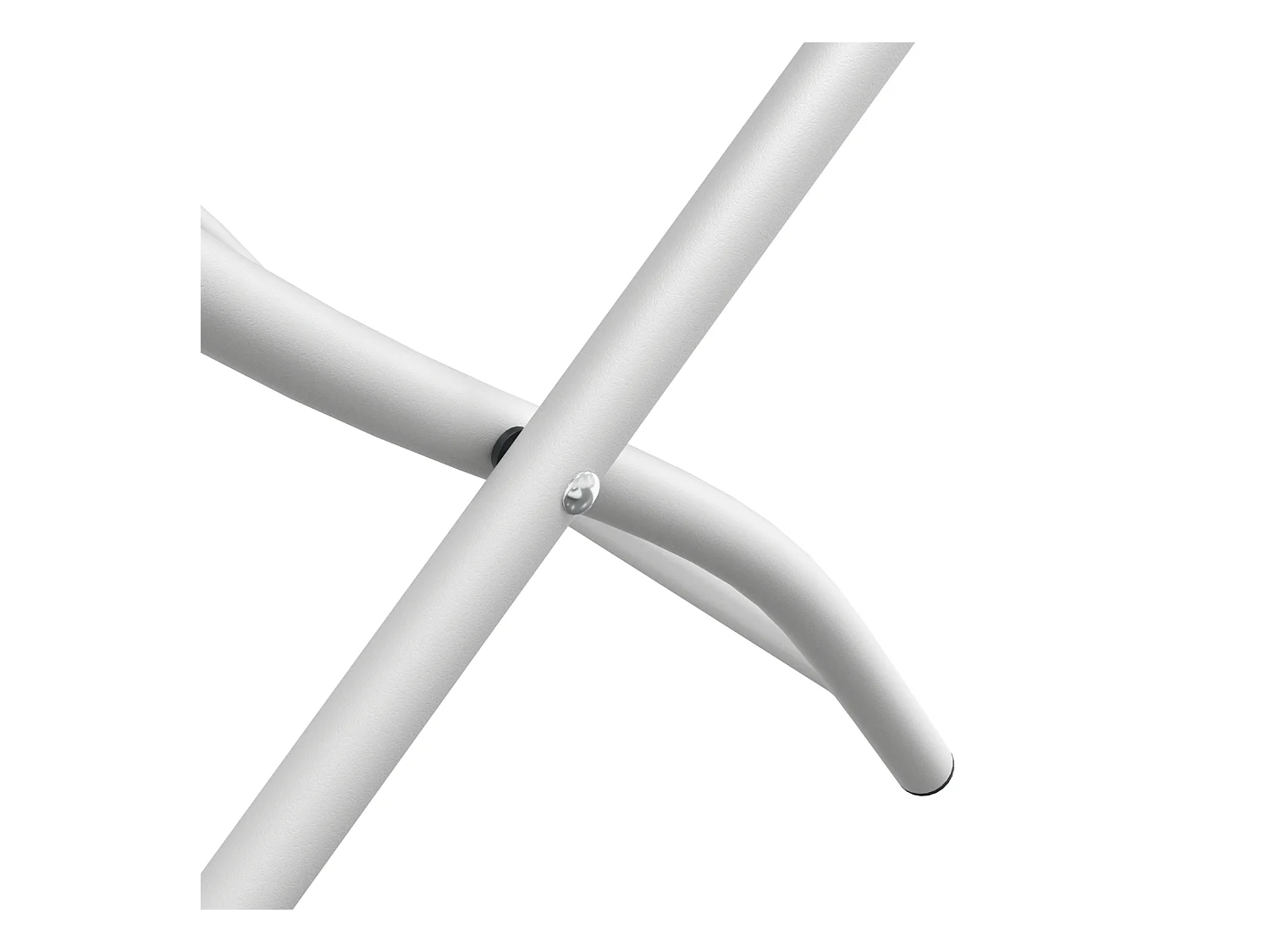 Sedie da giardino pieghevoli 2 pezzi in acciaio bianco