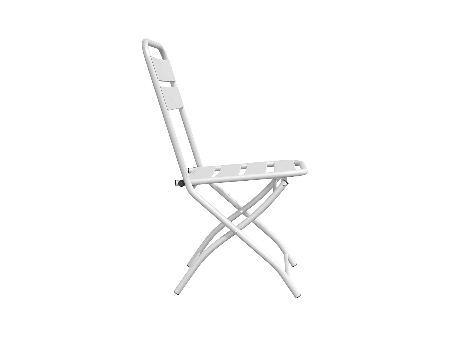 Opvouwbare tuinstoelen 2 stuks wit staal