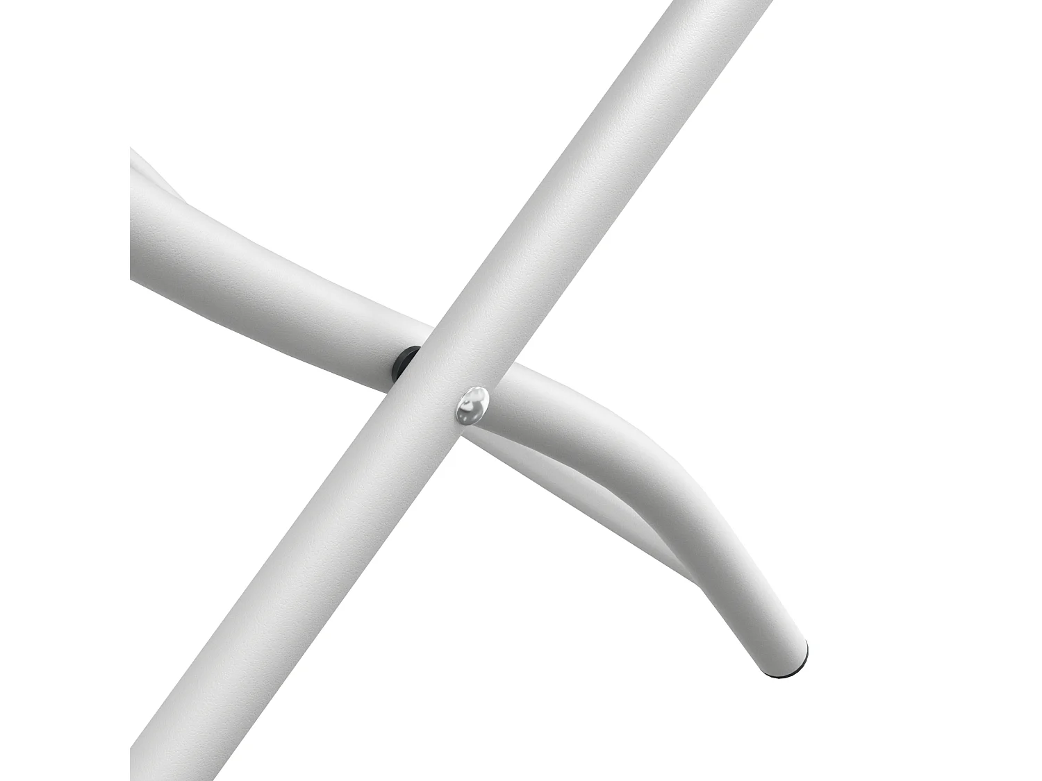 Sillas de jardín plegables 2 piezas acero blanco