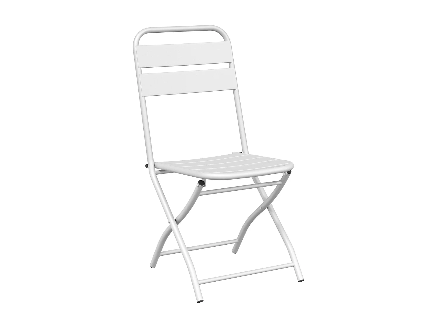 Opvouwbare tuinstoelen 2 stuks wit staal