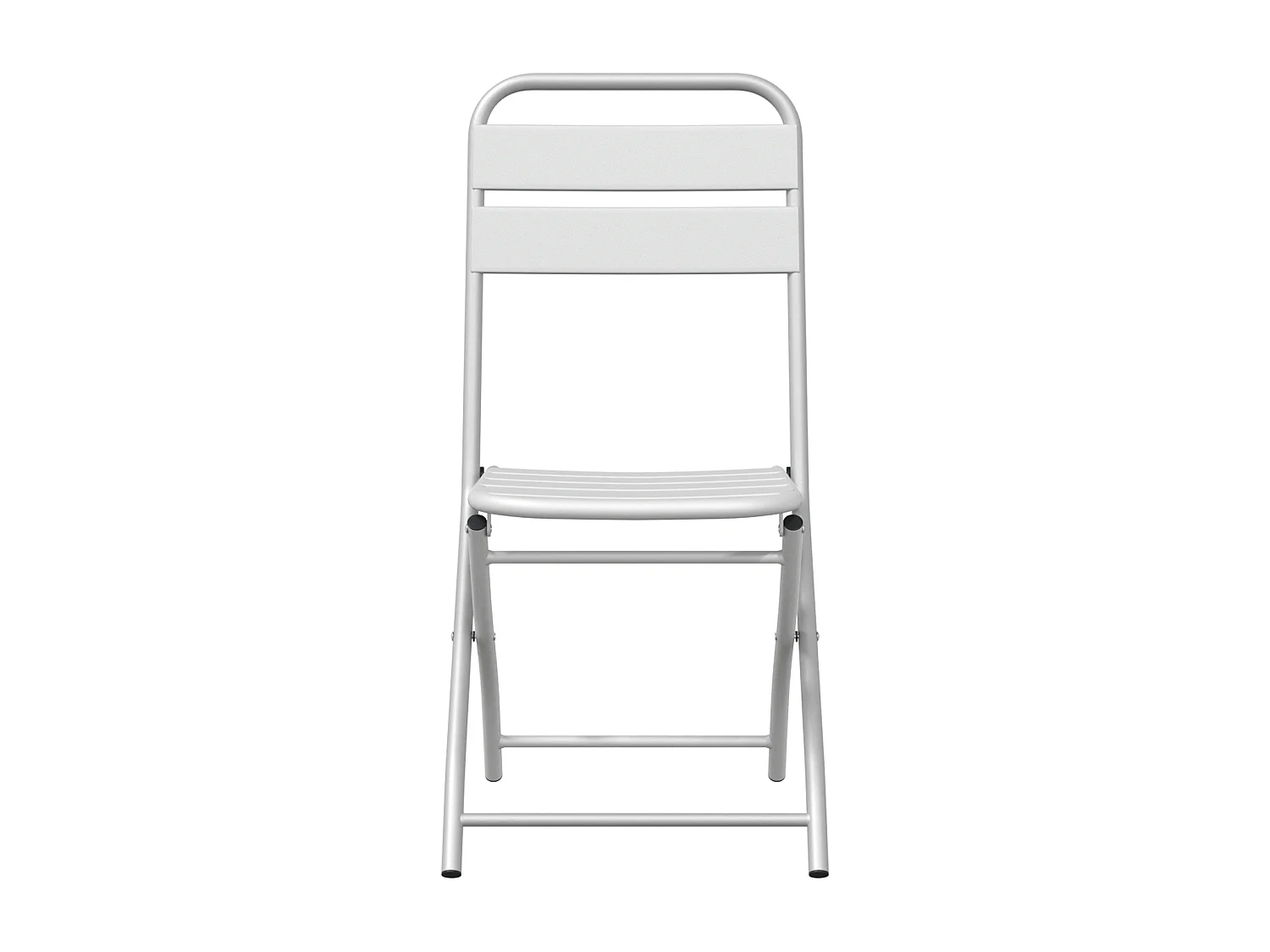 Opvouwbare tuinstoelen 2 stuks wit staal