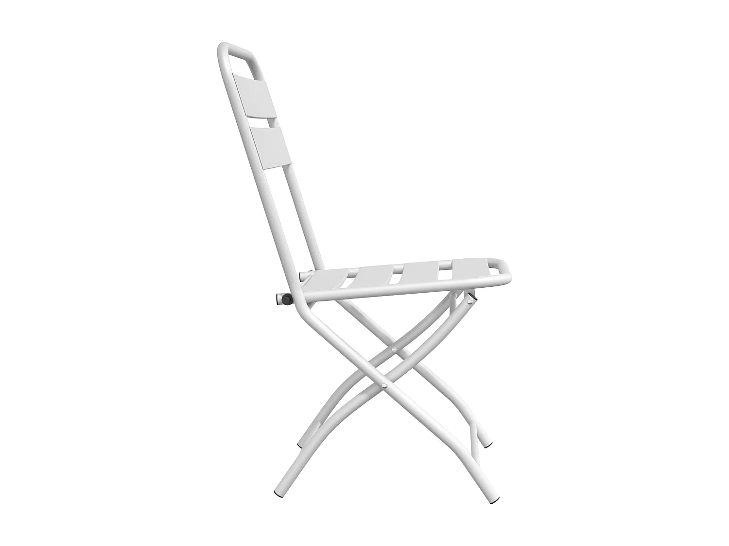 Opvouwbare tuinstoelen 2 stuks wit staal