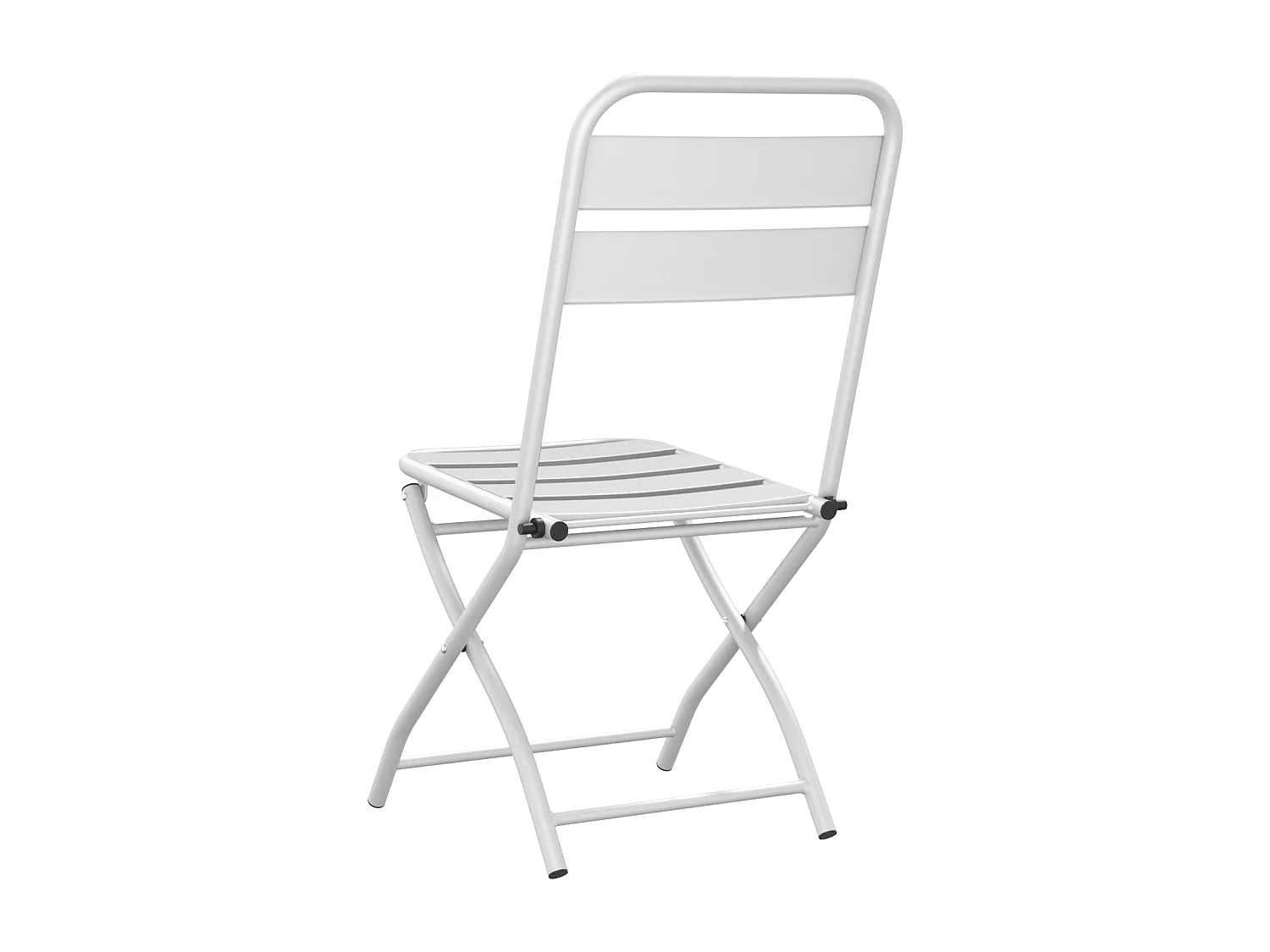 Opvouwbare tuinstoelen 2 stuks wit staal