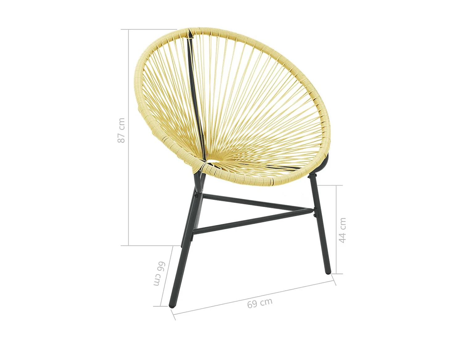 Chaise de jardin Acapulco Résine tressée Beige