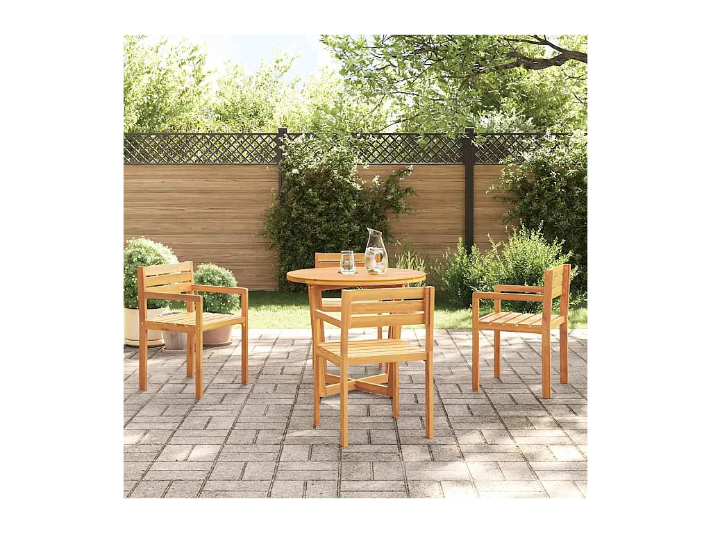 Tuinstoelen 4 stuks 50x53x80 cm Massief Acaciahout