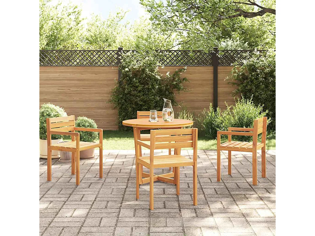 Chaises de jardin 4 pièces 50x53x80 cm Bois massif Acacia