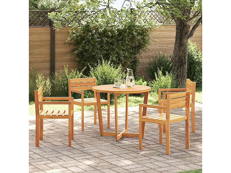 Chaises de jardin 4 pièces 50x53x80 cm Bois massif Acacia