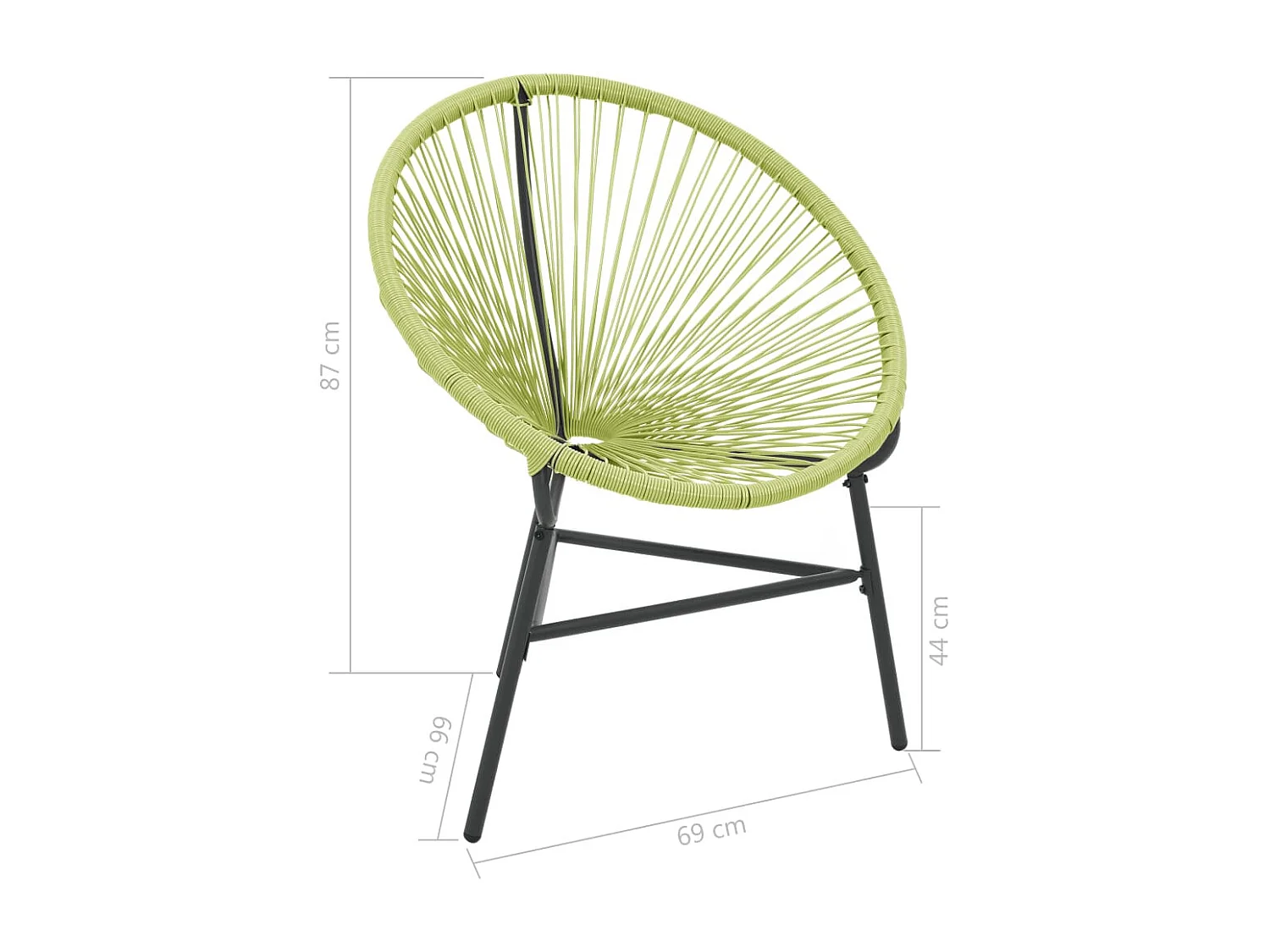 Chaise de jardin Acapulco Résine tressée Vert