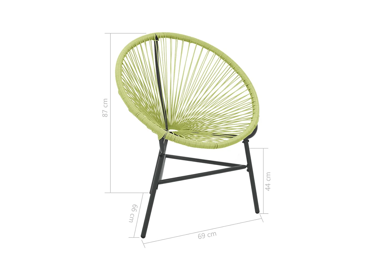 Chaise de jardin Acapulco Résine tressée Vert