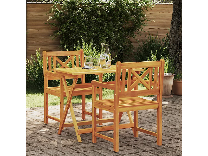 Sedie da giardino 2 pezzi 56x56x90 cm Legno massello di acacia