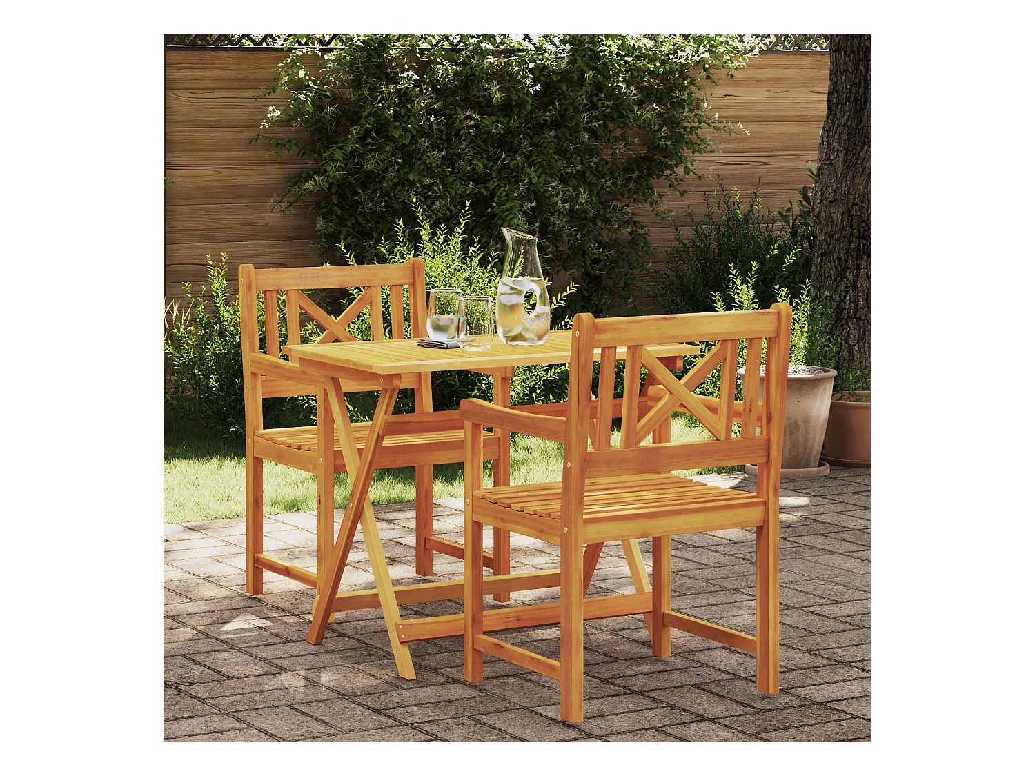 Tuinstoelen 2 stuks 56x56x90 cm Massief acaciahout