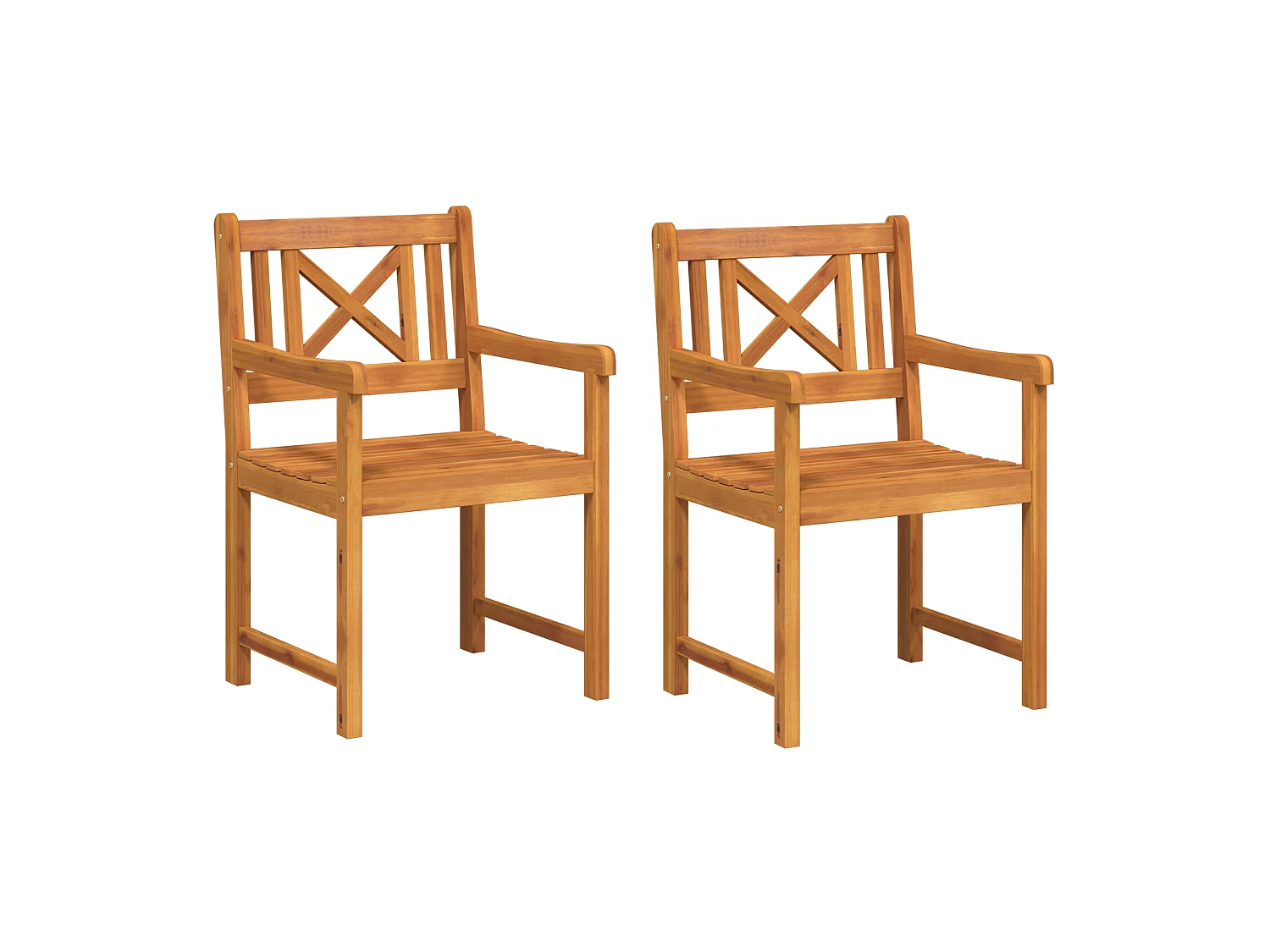 Tuinstoelen 2 stuks 56x56x90 cm Massief acaciahout