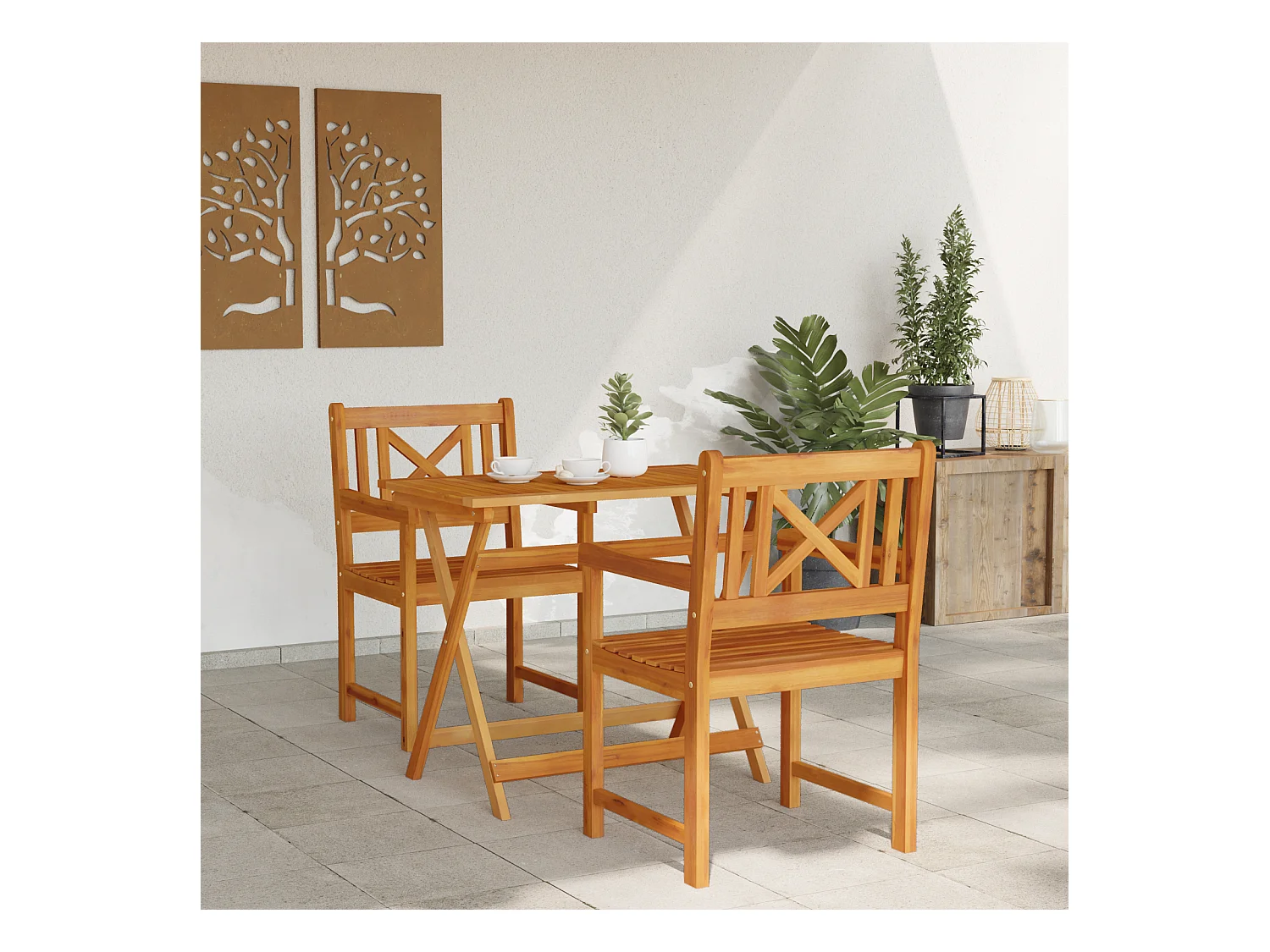 Tuinstoelen 2 stuks 56x56x90 cm Massief acaciahout