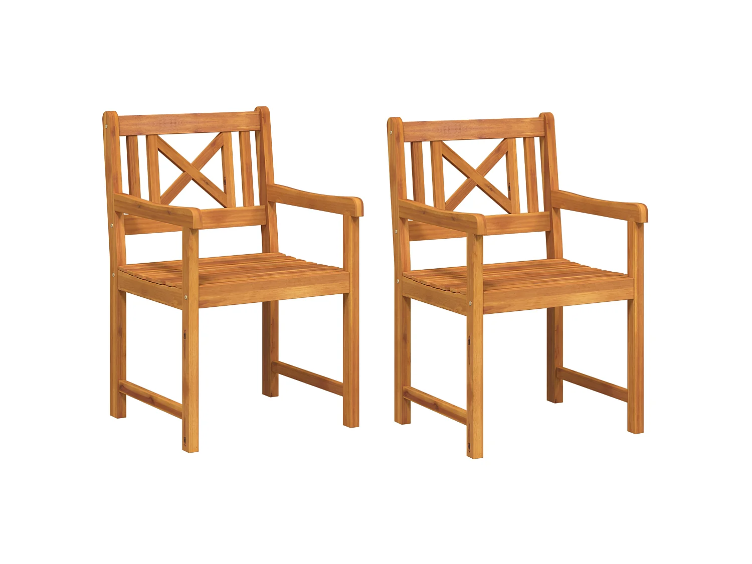 Chaises de jardin 2 pcs 56x56x90 cm Bois massif d'acacia