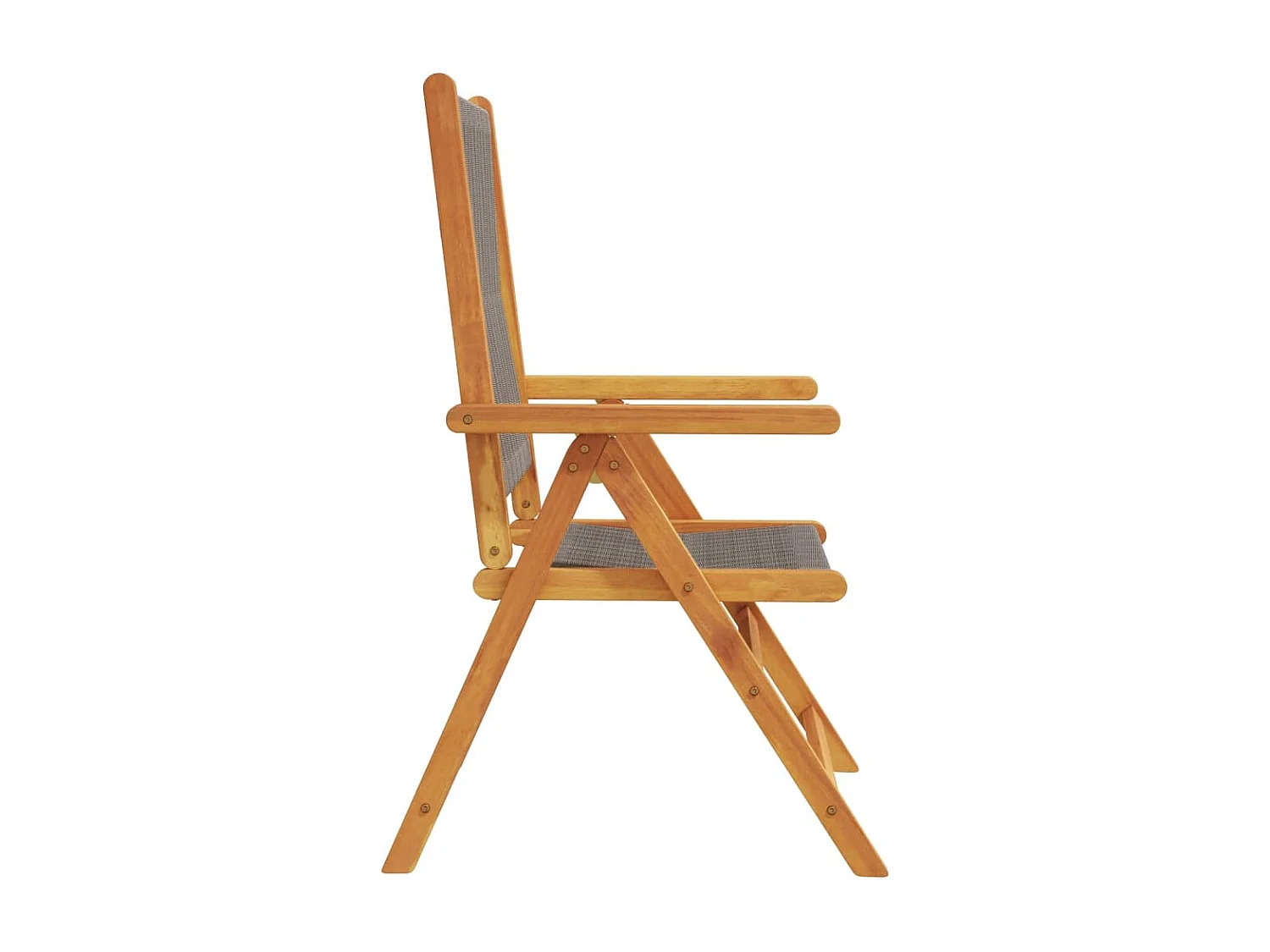 Chaises de jardin lot de 2 gris bois d'acacia et polypropylène