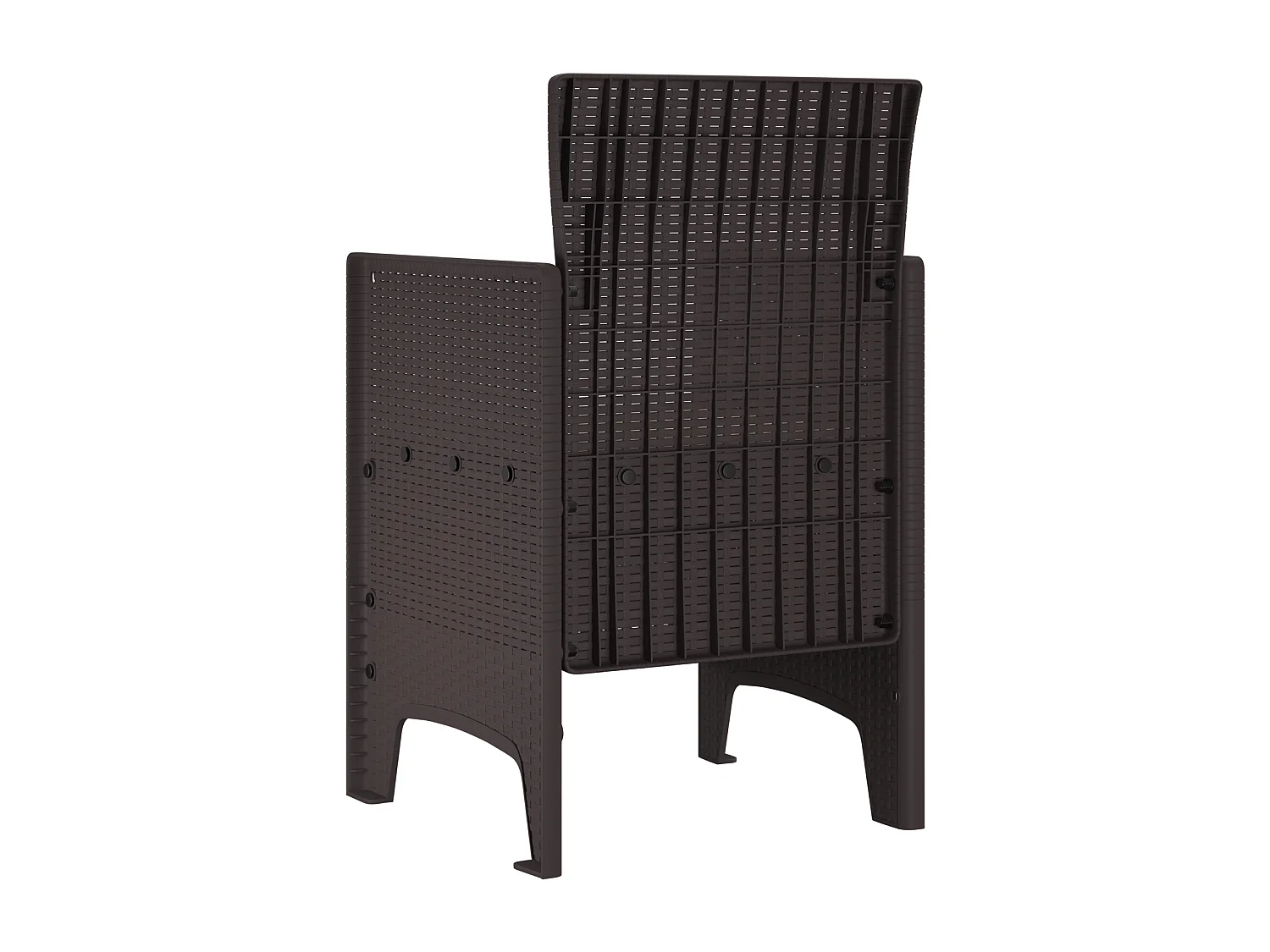 Tuinstoelen met kussens 4 stuks Bruin Poly Rotan