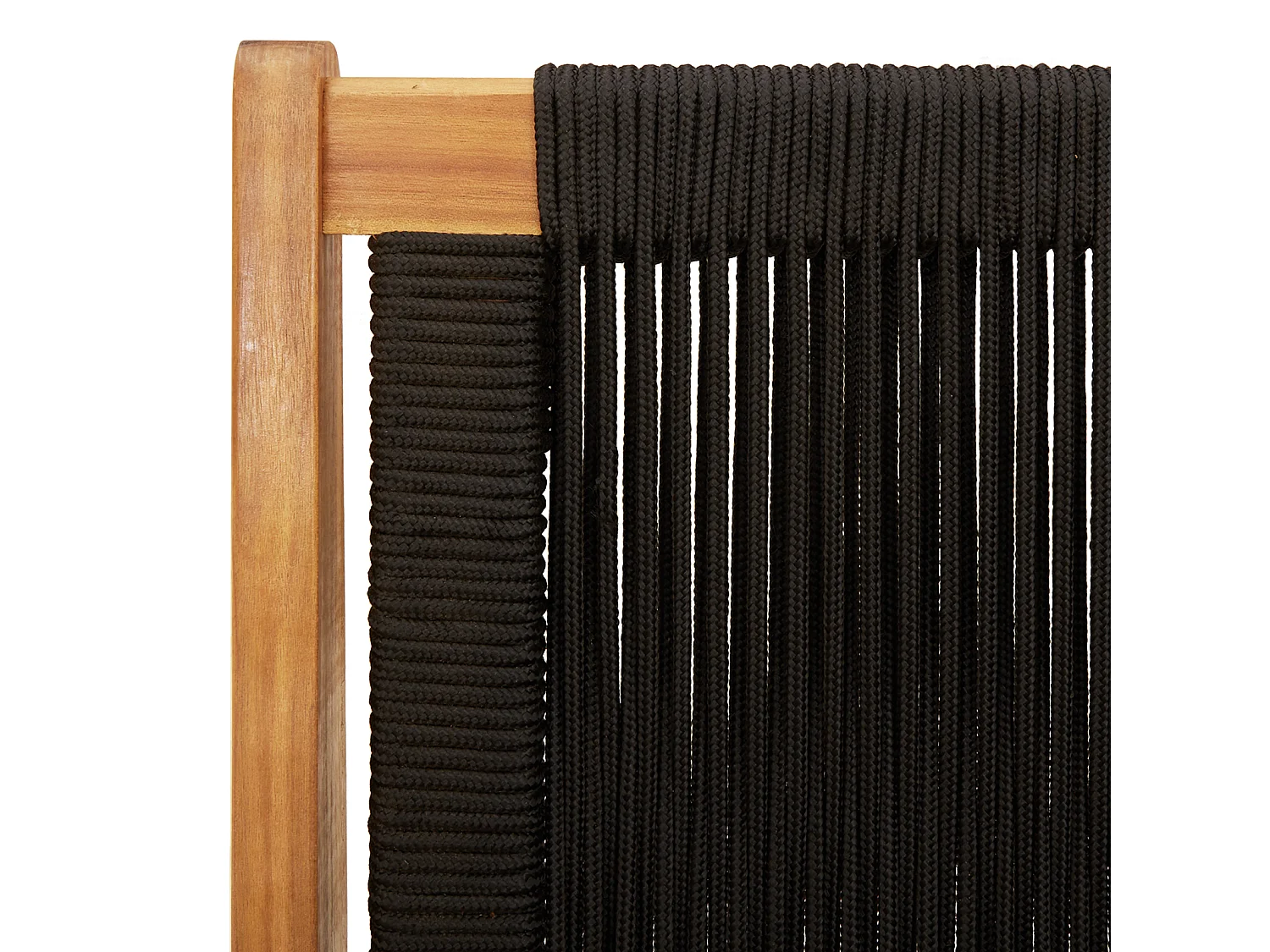 Set van 2 zwarte tuinstoelen 67x77x73 cm in massief acaciahout