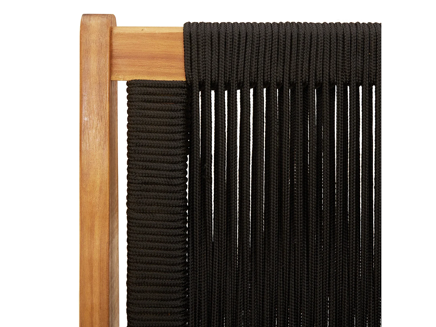 Set van 2 zwarte tuinstoelen 67x77x73 cm in massief acaciahout