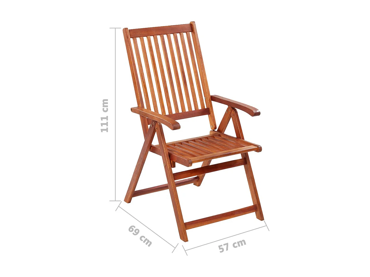 Chaises pliables de jardin lot de 4 Bois d'acacia solide
