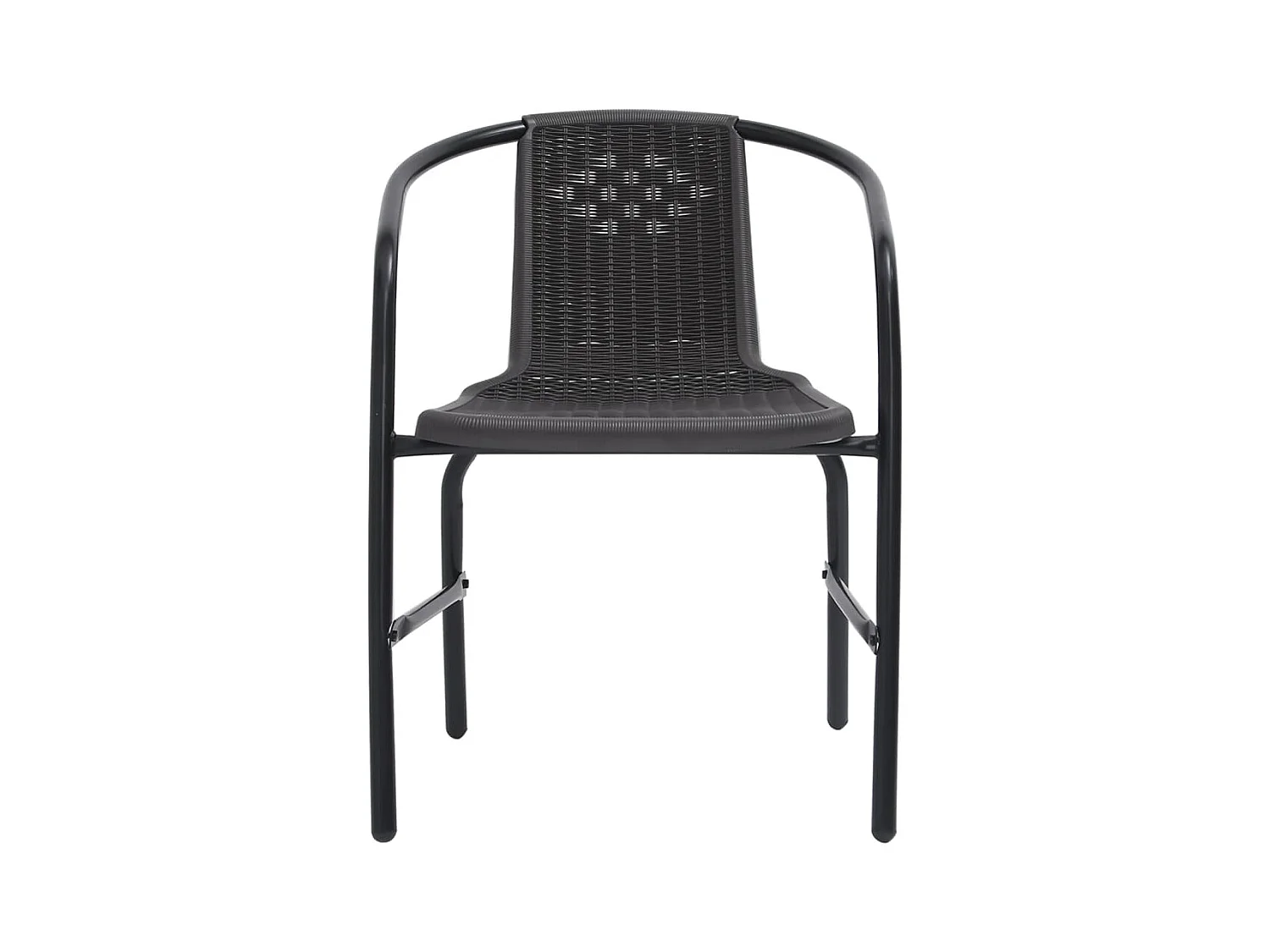 Gartenstühle 2er Set Kunststoff Rattan und Stahl 110 kg